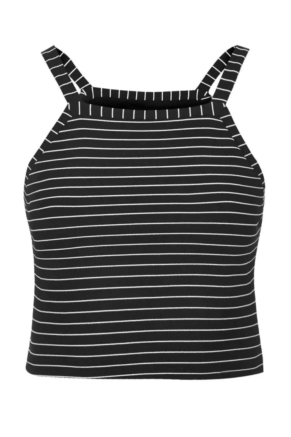 Topshop Striped Crop Vest Top