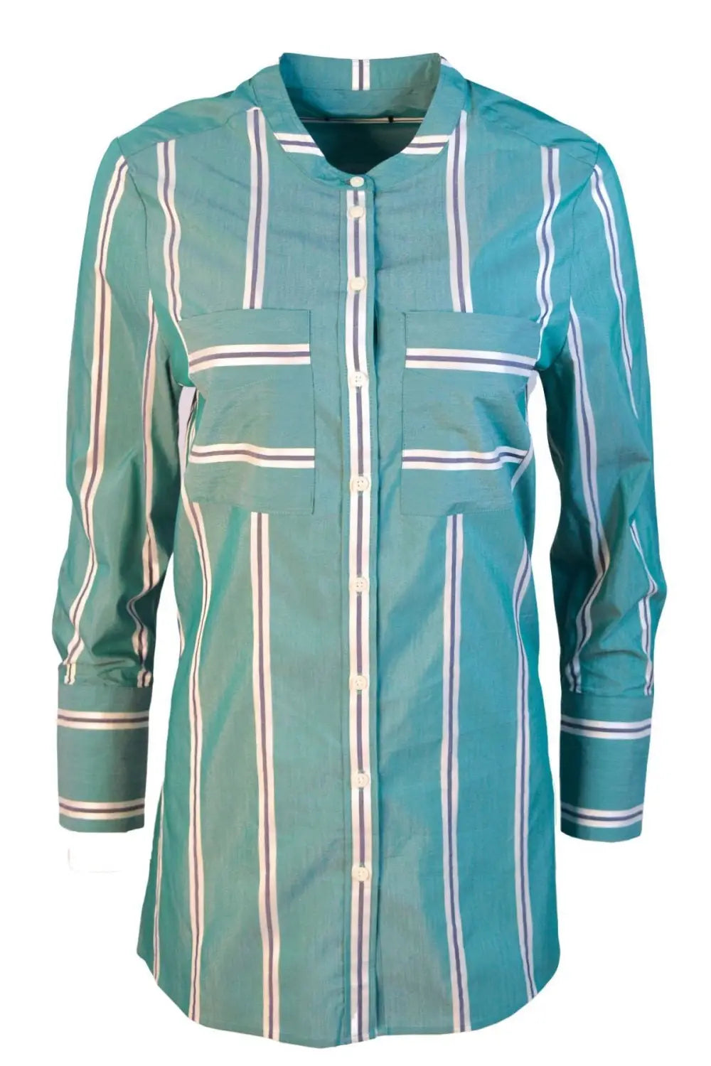 M&S Striped Long Line Shirt