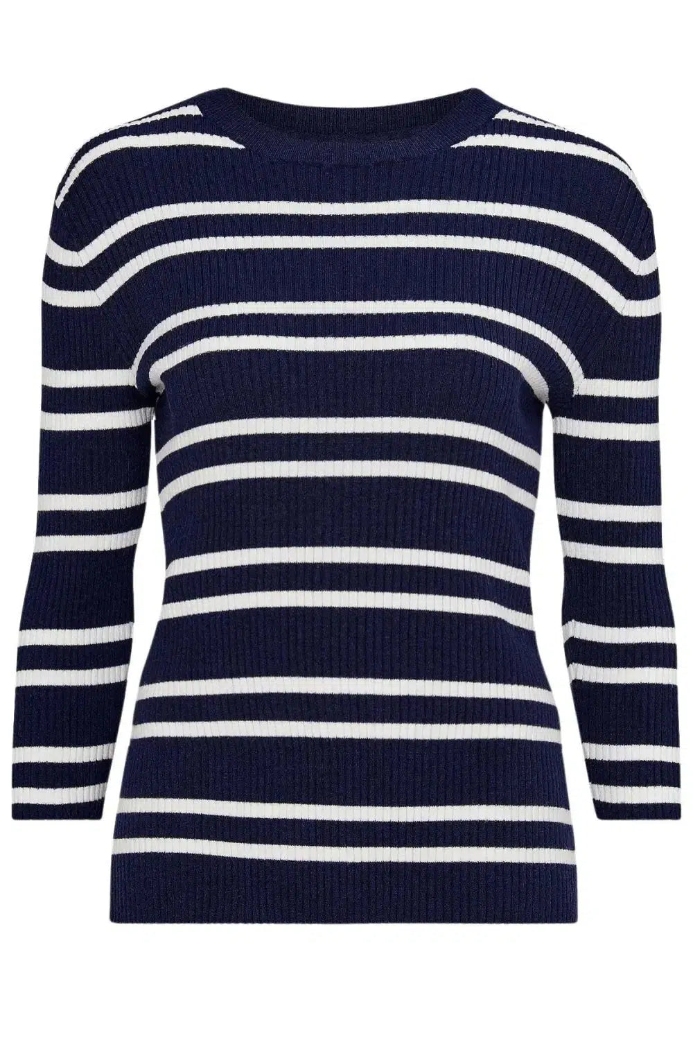 Ellos Striped Ribbed Sweater