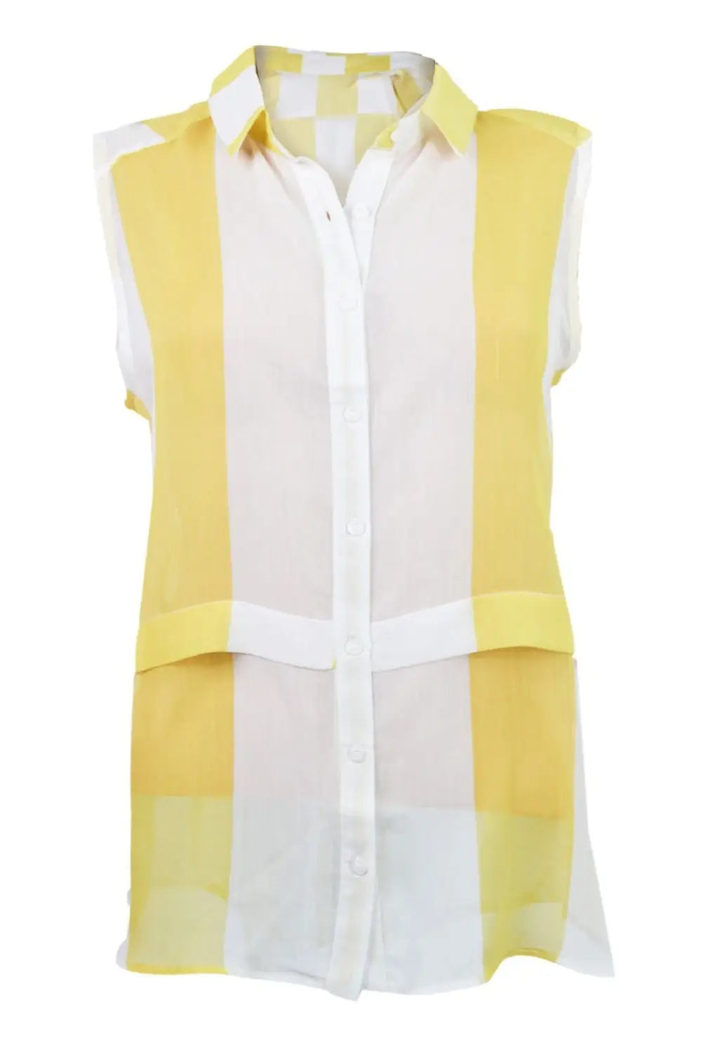 Secret Label Striped Sleeveless Chiffon Blouse