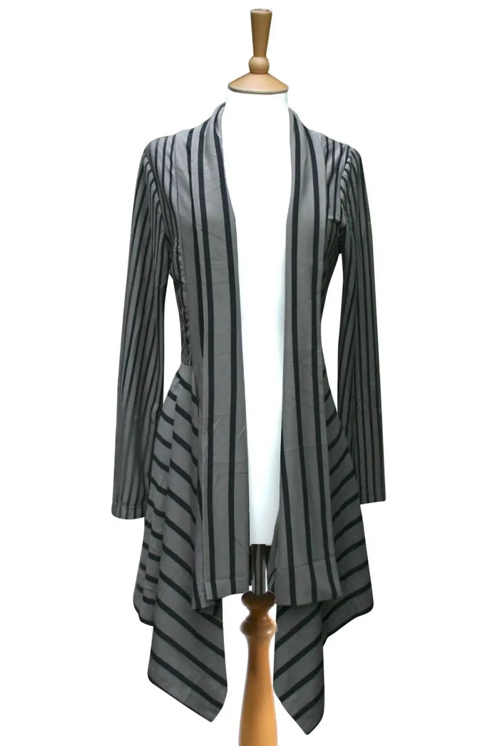 Epilogue Striped Waterfall Cardigan Jacket