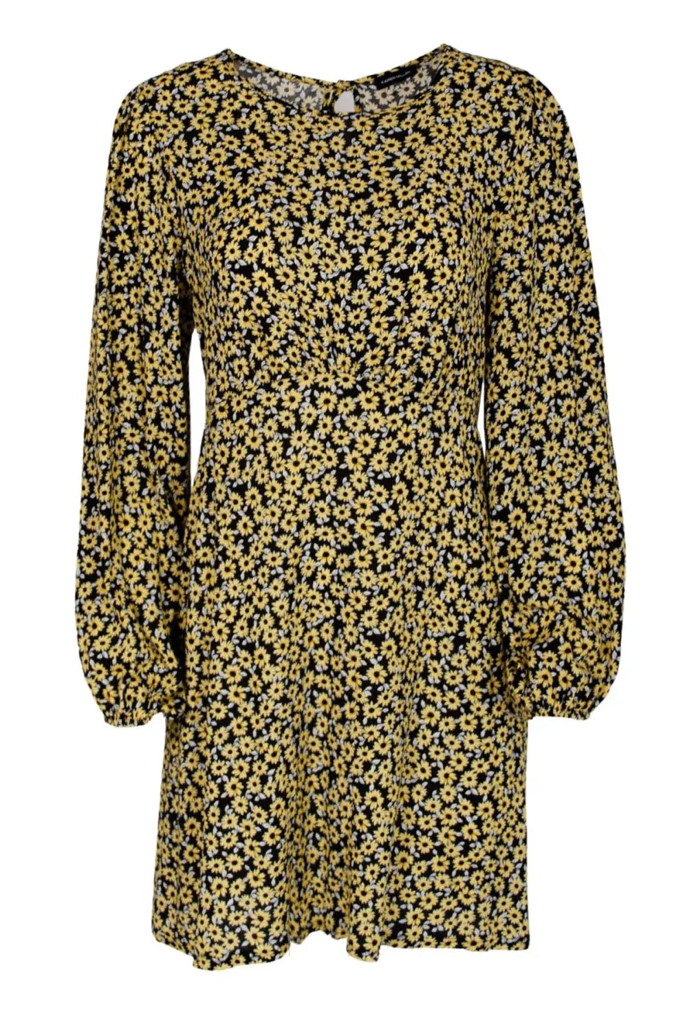 Boohoo Sunflower Print Long Sleeve Dress