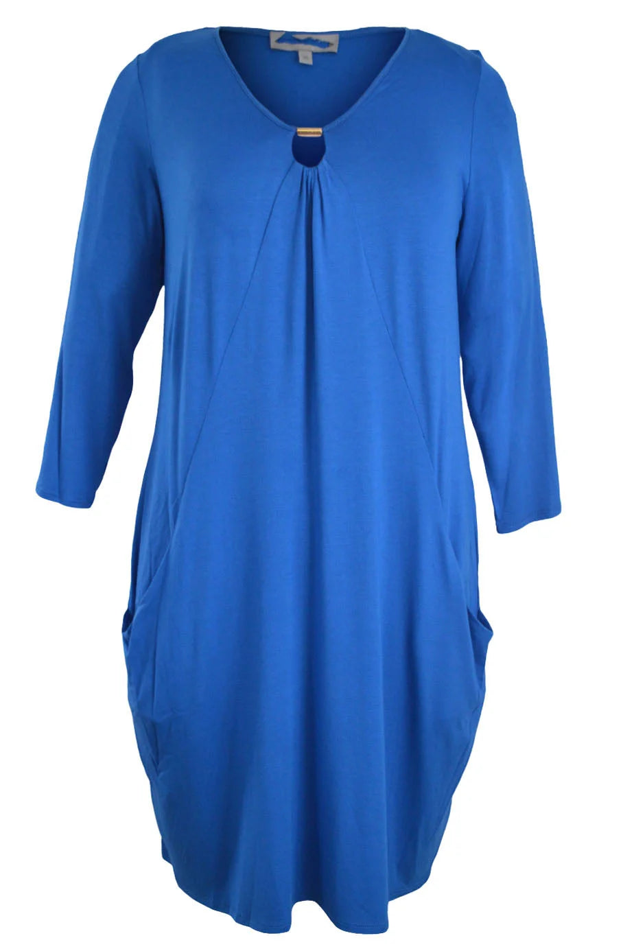 Together V Neck Jersey Tunic Dress Blue / 18