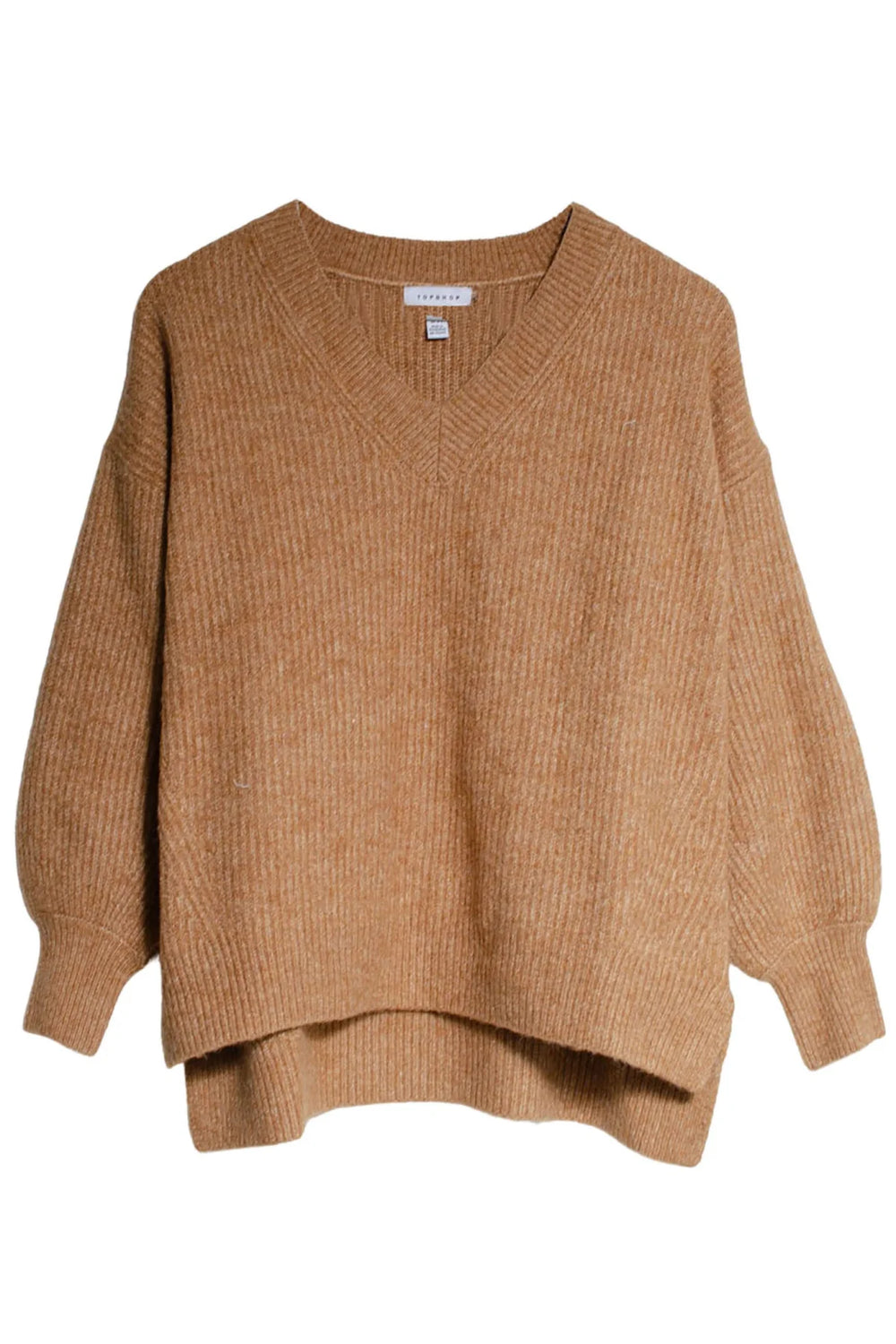 Topshop Oversize V Neck Jumper