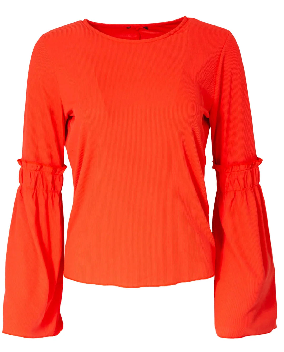 Topshop Ribbed Trumpet Sleeve Top