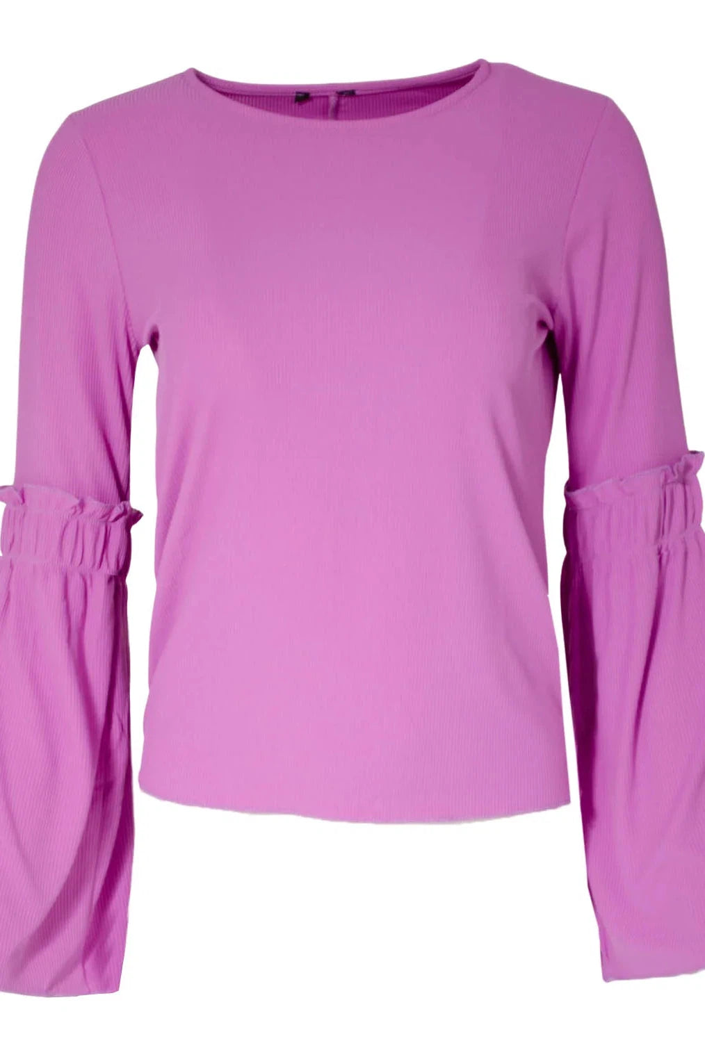 Topshop Ribbed Trumpet Sleeve Top