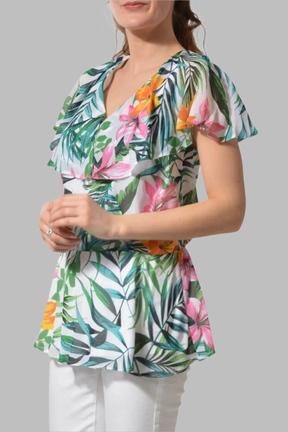 Billie & Blossom Tropical Print Blouse