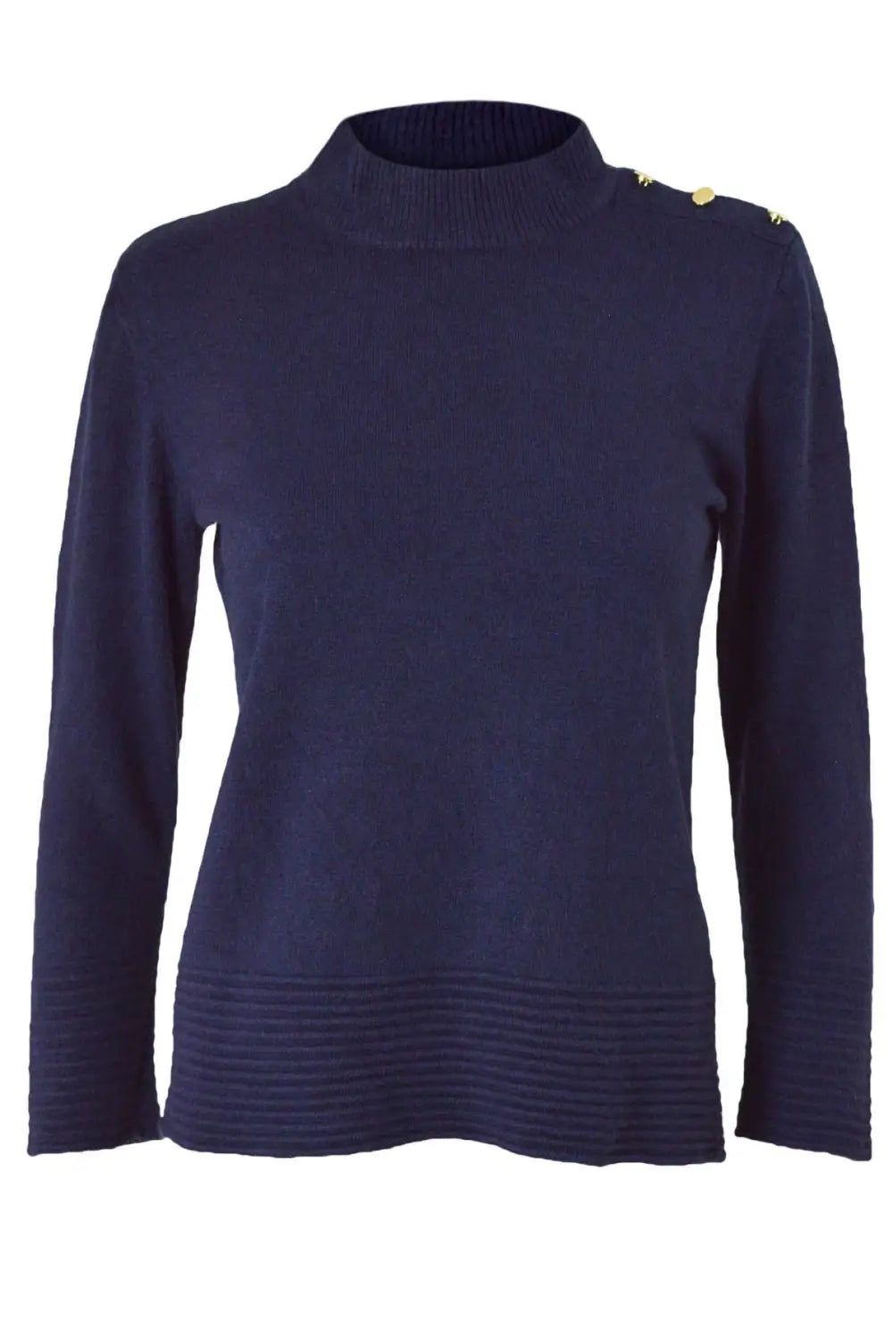 M&S Per Una Turtle Neck Jumper Button Shoulder