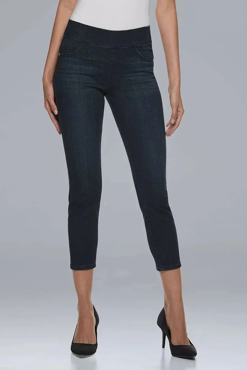 Vera Wang Stretch Capri Crop Jeggings Indigo Denim / 6