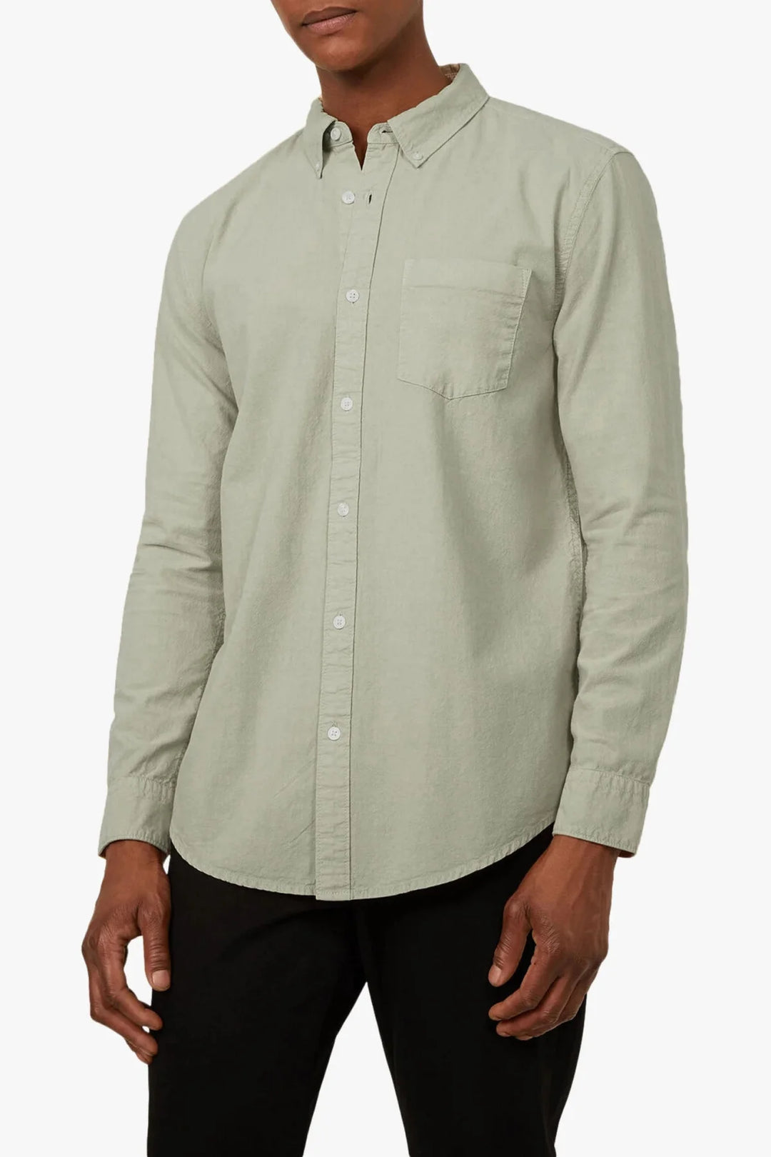 Warehouse Chambray Shirt Sage Green / XS