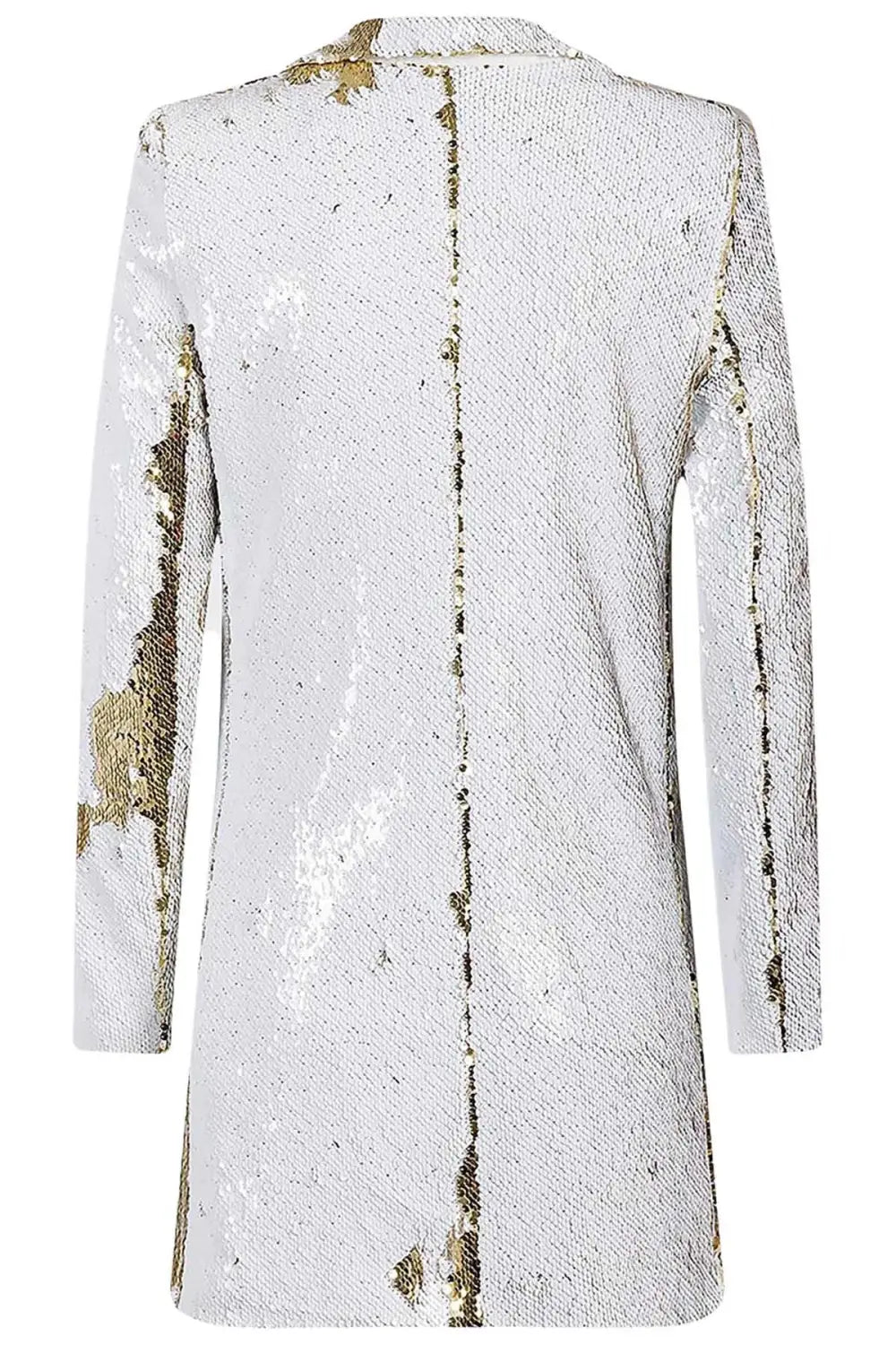 Topshop White Gold Sequin Blazer