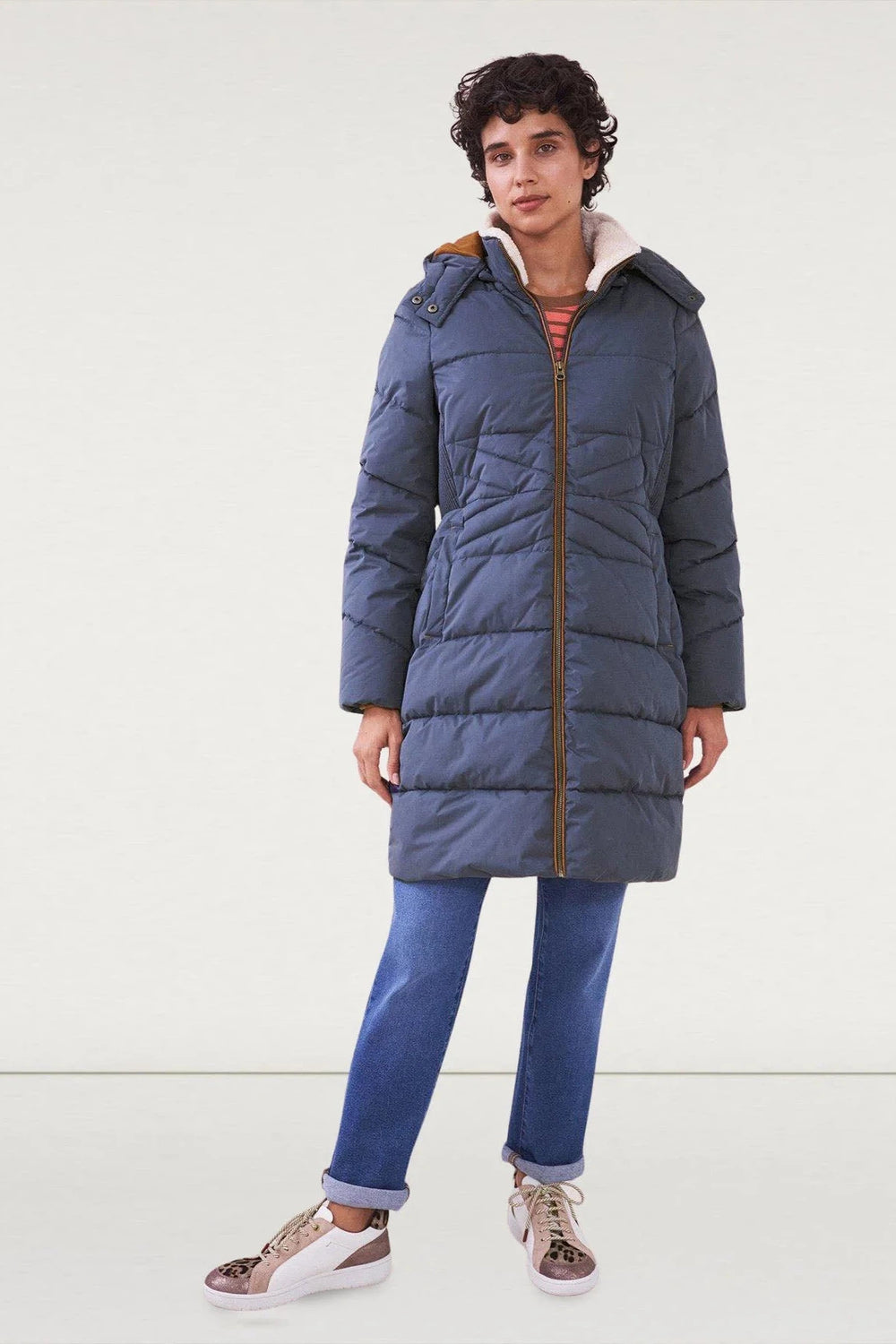 White Stuff Fleece Lined Puffer Coat