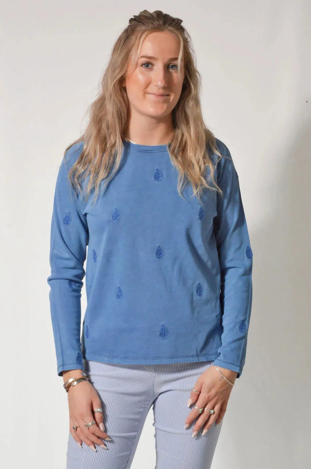 White Stuff Lightweight ’Beach Walk’ Sweat Top Cornflower