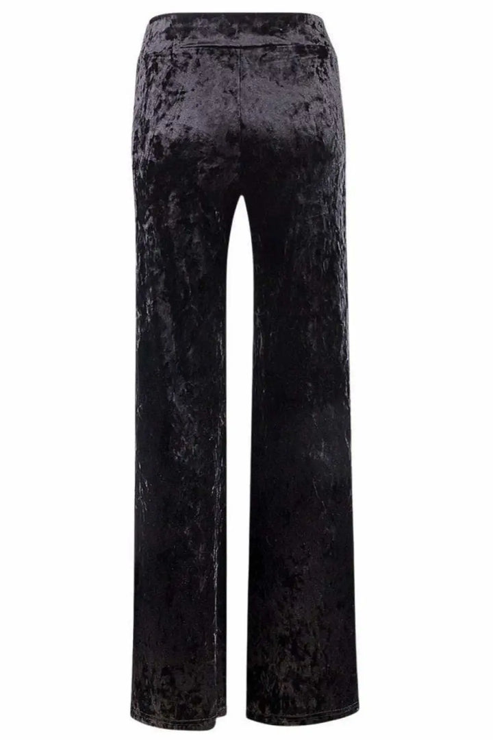 Bik Bok Wide Leg Crushed Velvet Trousers