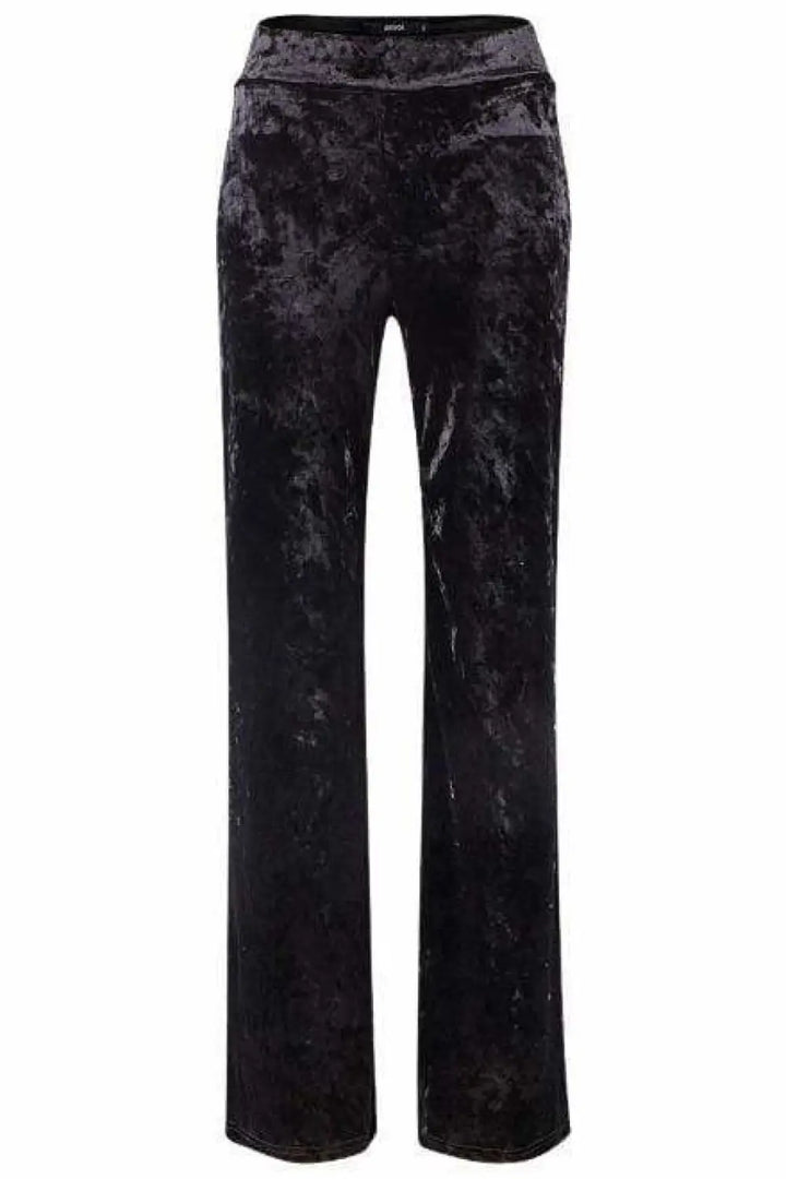 Bik Bok Wide Leg Crushed Velvet Trousers