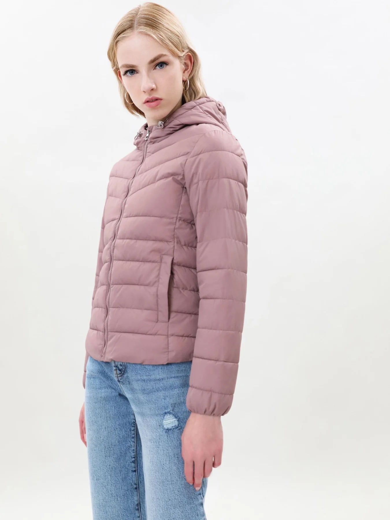 LONGLINE DOWN PUFFER COAT - Light ecru | ZARA United States